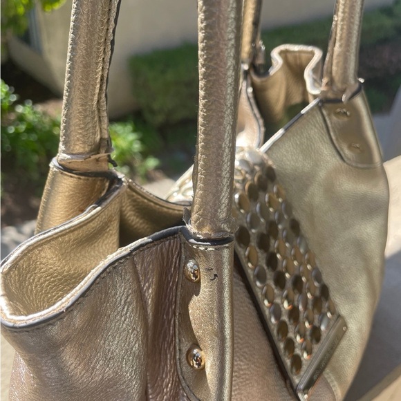 Franco Sarto Gold Studded Women's Bag - Picture 4 of 9